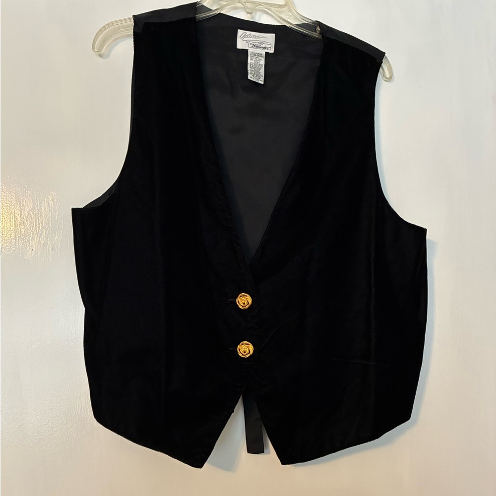 Worthington Black Vest with Gold Accents